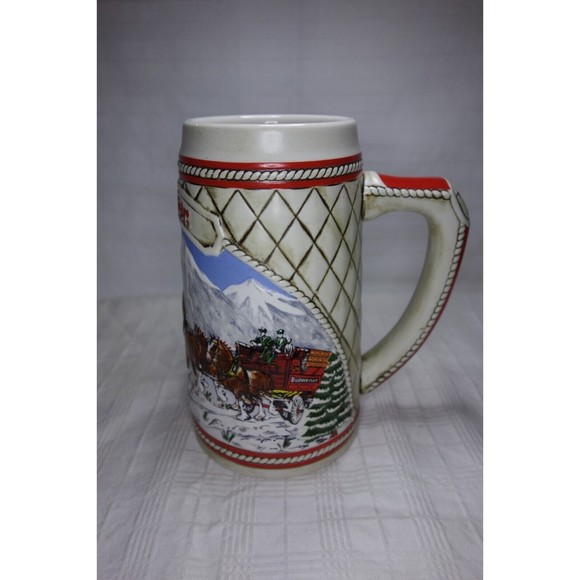 Budweiser 1985 Collectible Holiday Stein Clydesdale A Series Limited Edition - Picture 3 of 11
